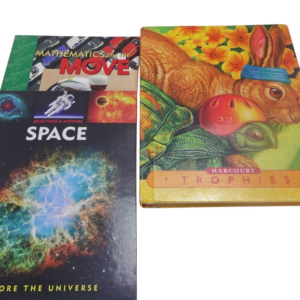 Harcourt Trophies Space Q&A Mathematics on the Move Book Lot 3